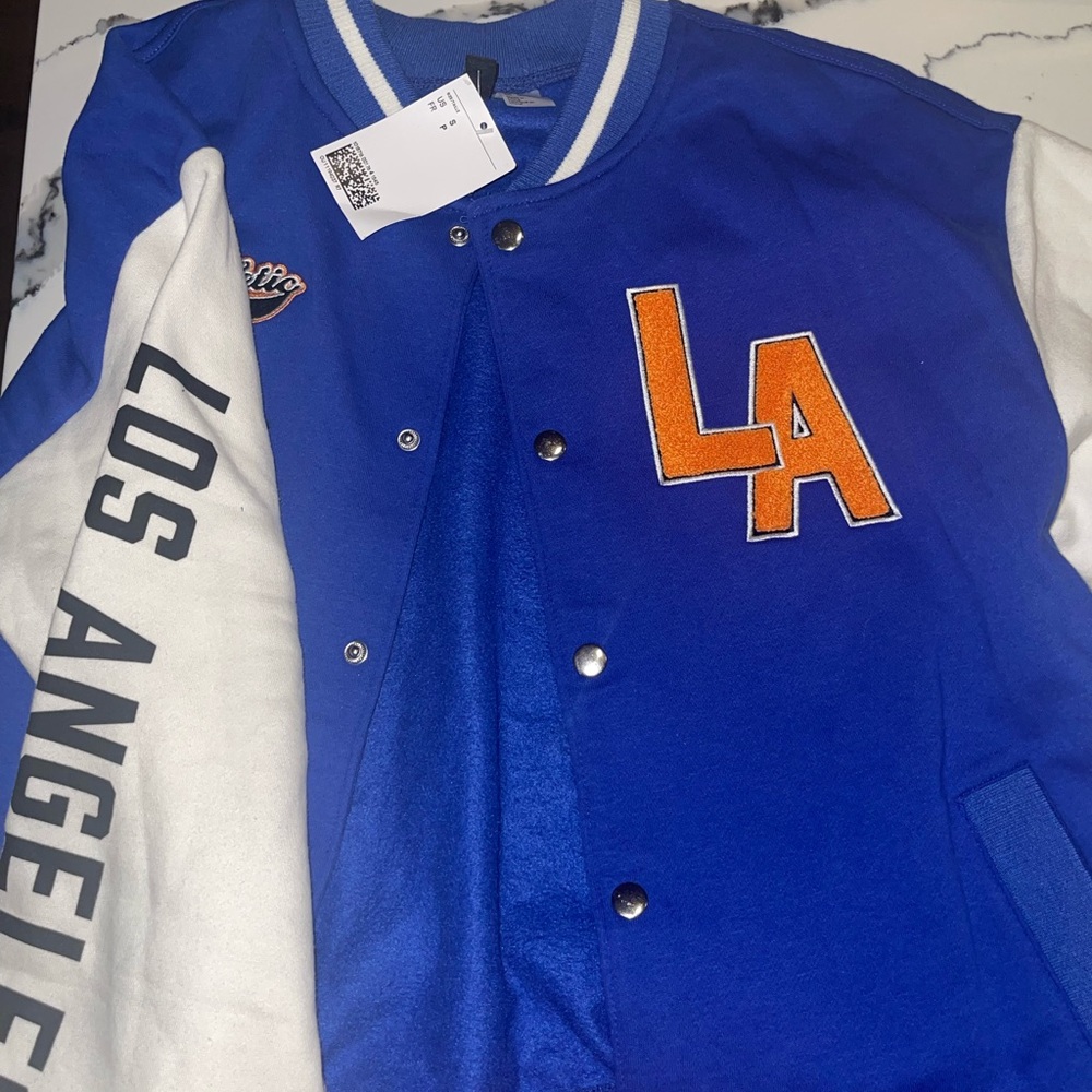 LA baseball jersey jacket H&M never worn blue jacket summer jacket